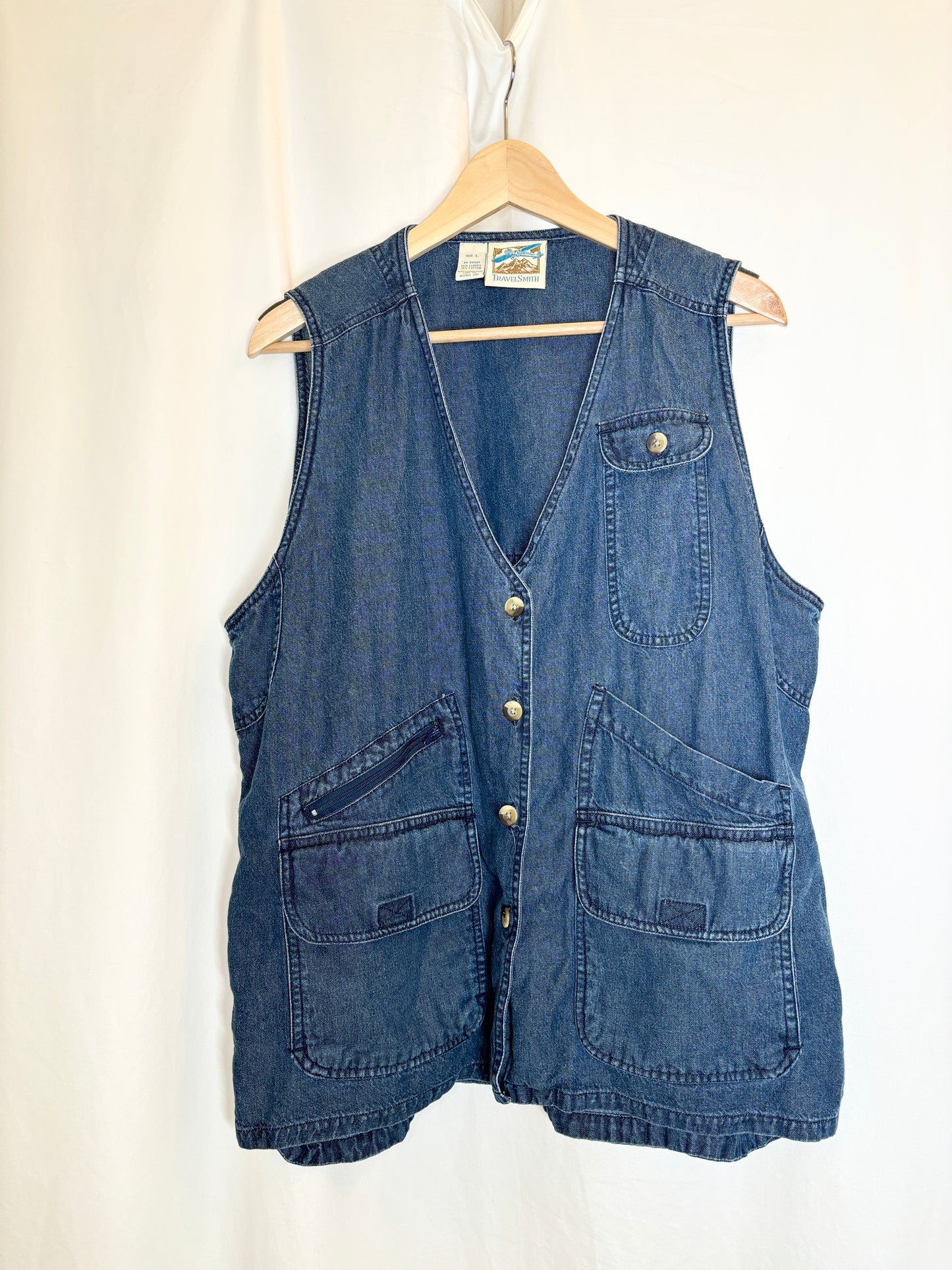 Vintage Travelsmith Denim Vest