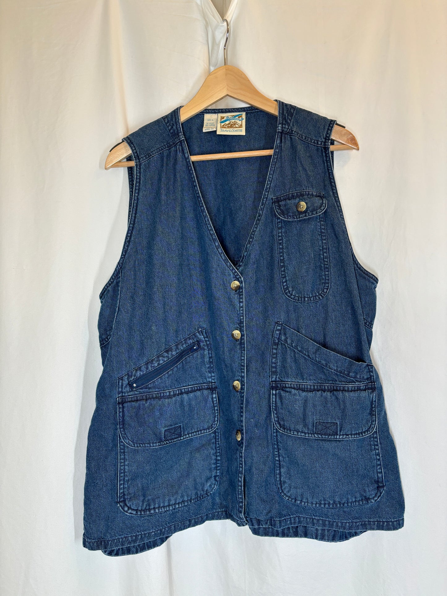 Vintage Travelsmith Denim Vest