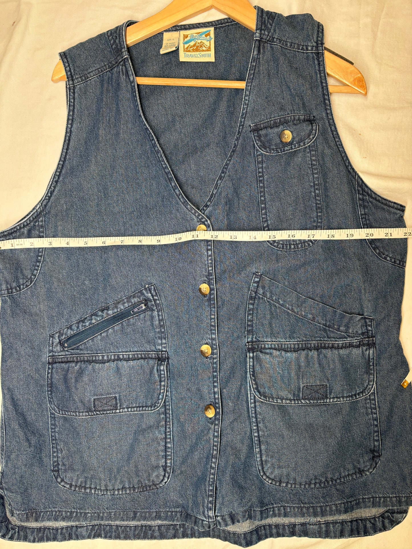 Vintage Travelsmith Denim Vest