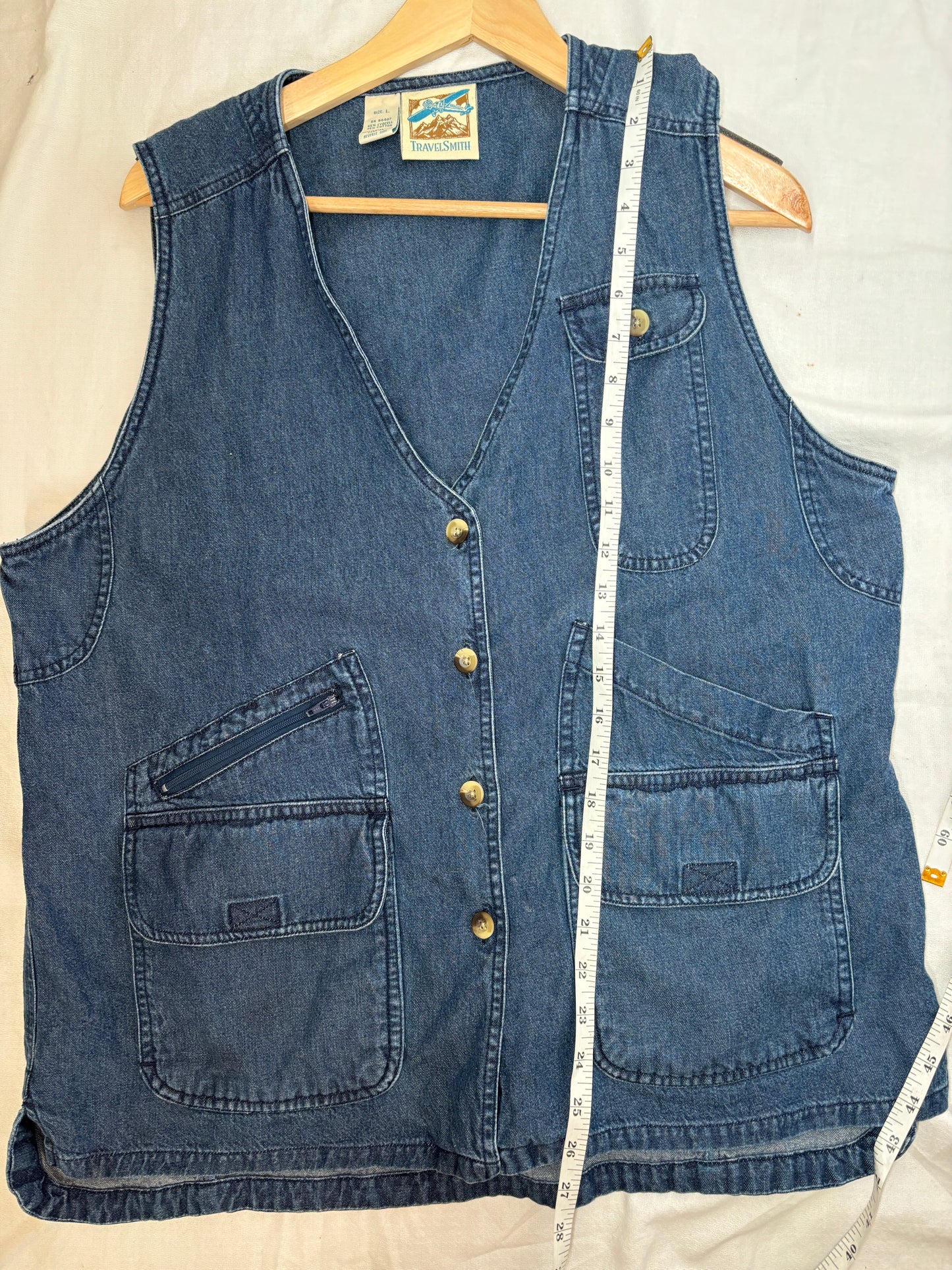 Vintage Travelsmith Denim Vest