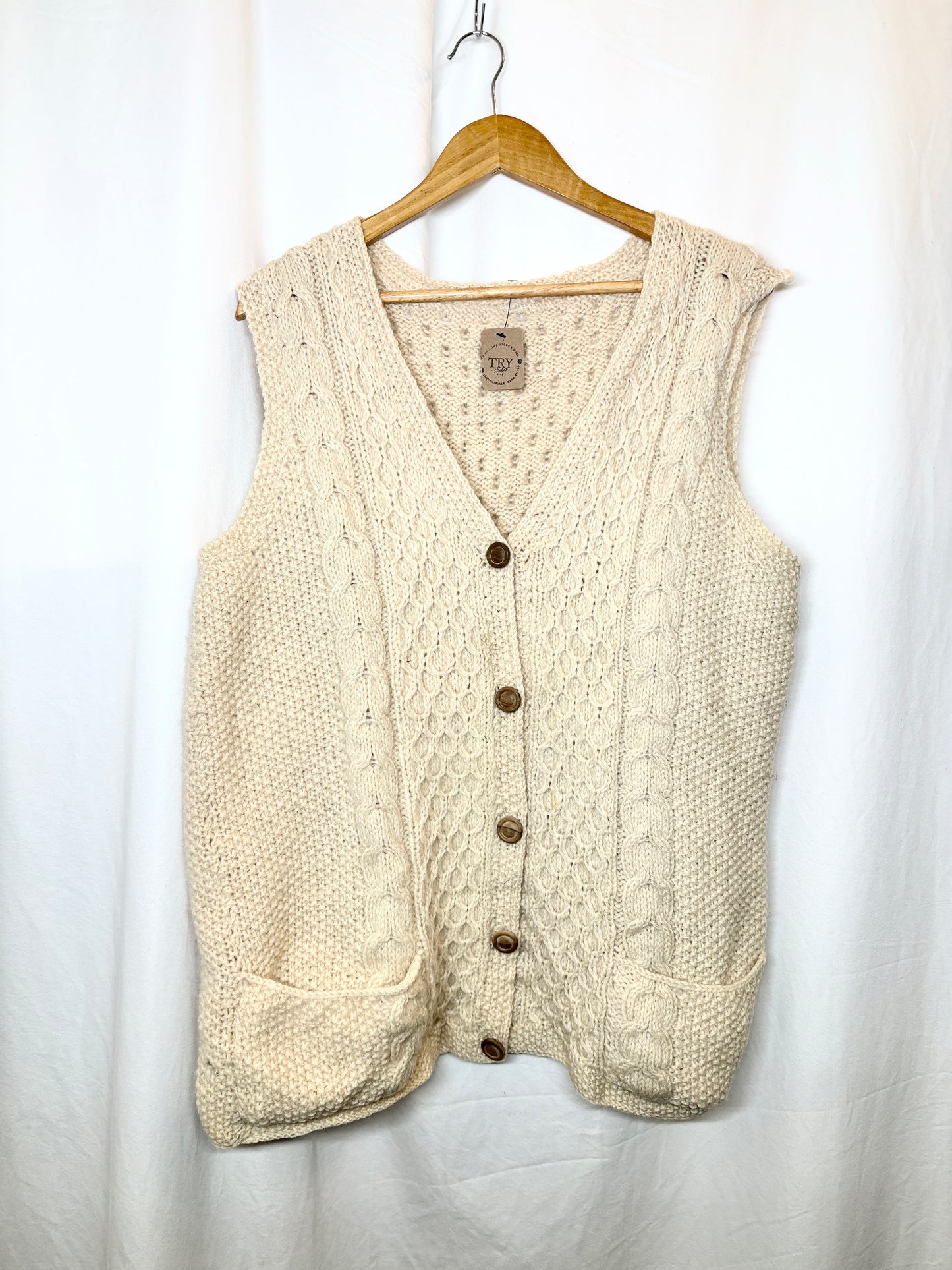 Vintage Hand-Knit  Vest