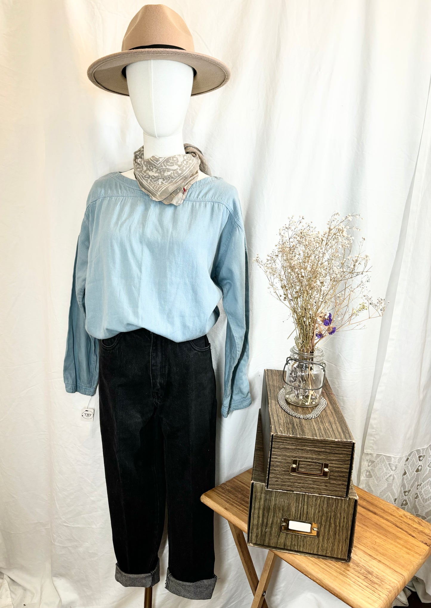 Timeless Blue Wash blouse