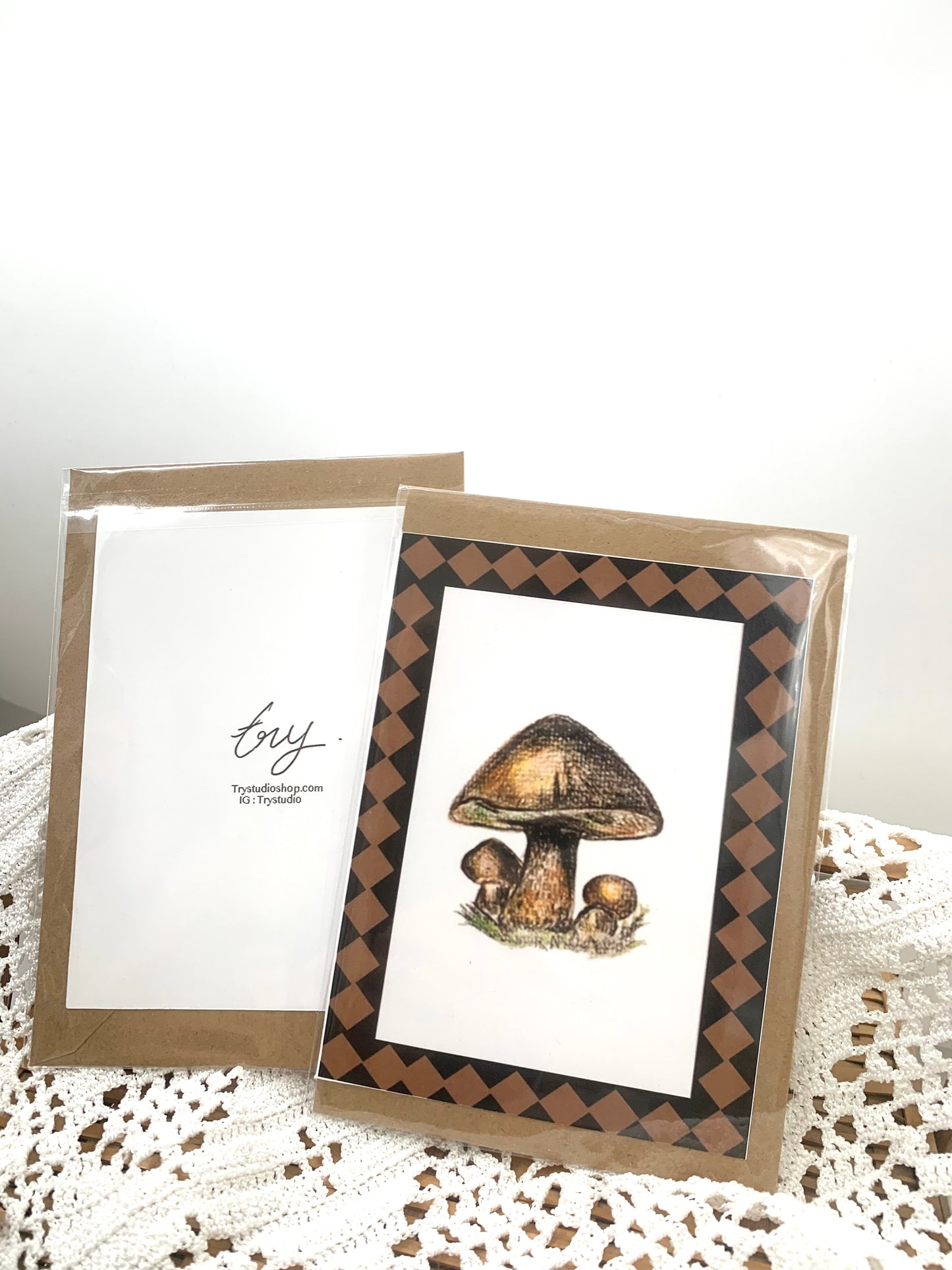 Mushroom greeting card