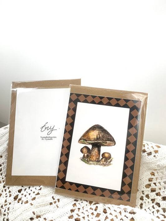 Mushroom greeting card