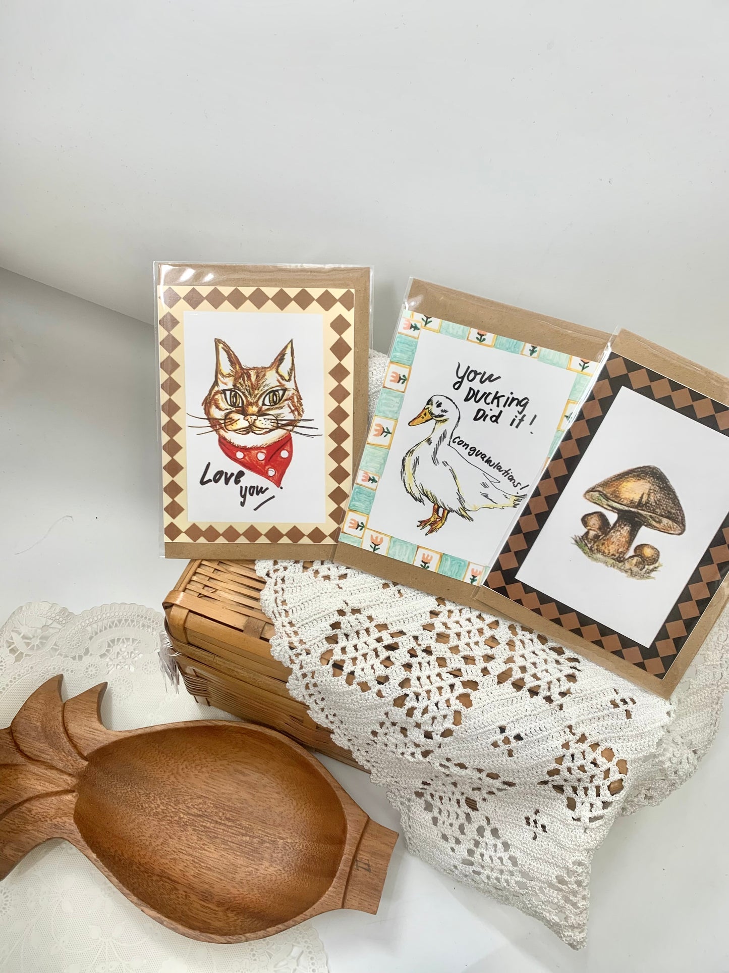 Mushroom greeting card