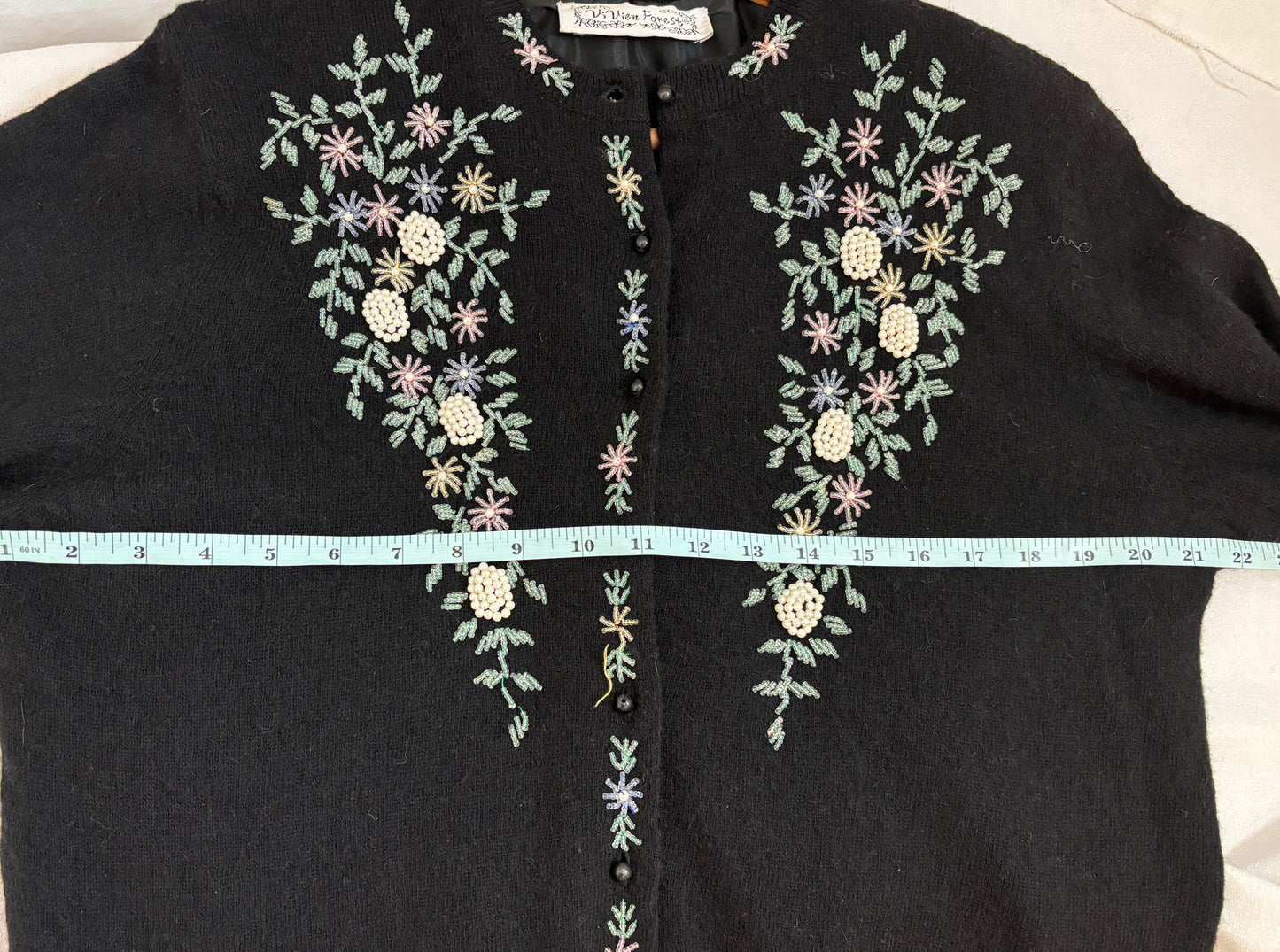 Vintage Floral Embroidered Cardigan