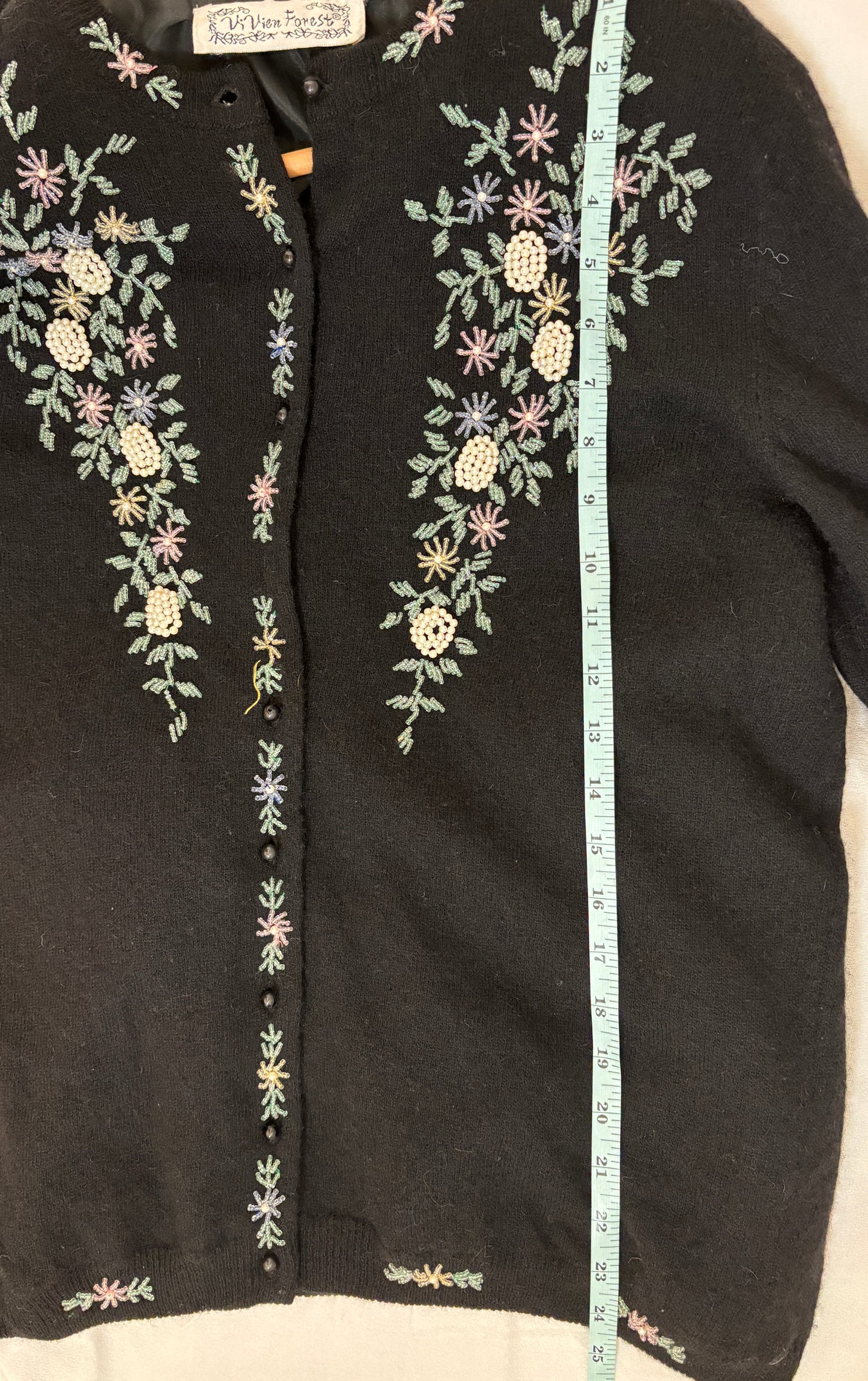 Vintage Floral Embroidered Cardigan