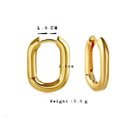 Rectangular Huggie Earrings
