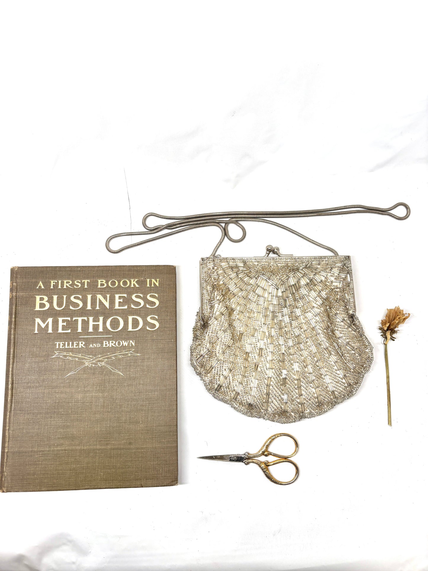 Silver Beaded Shell Evening Purse Bag Crossbody Clutch