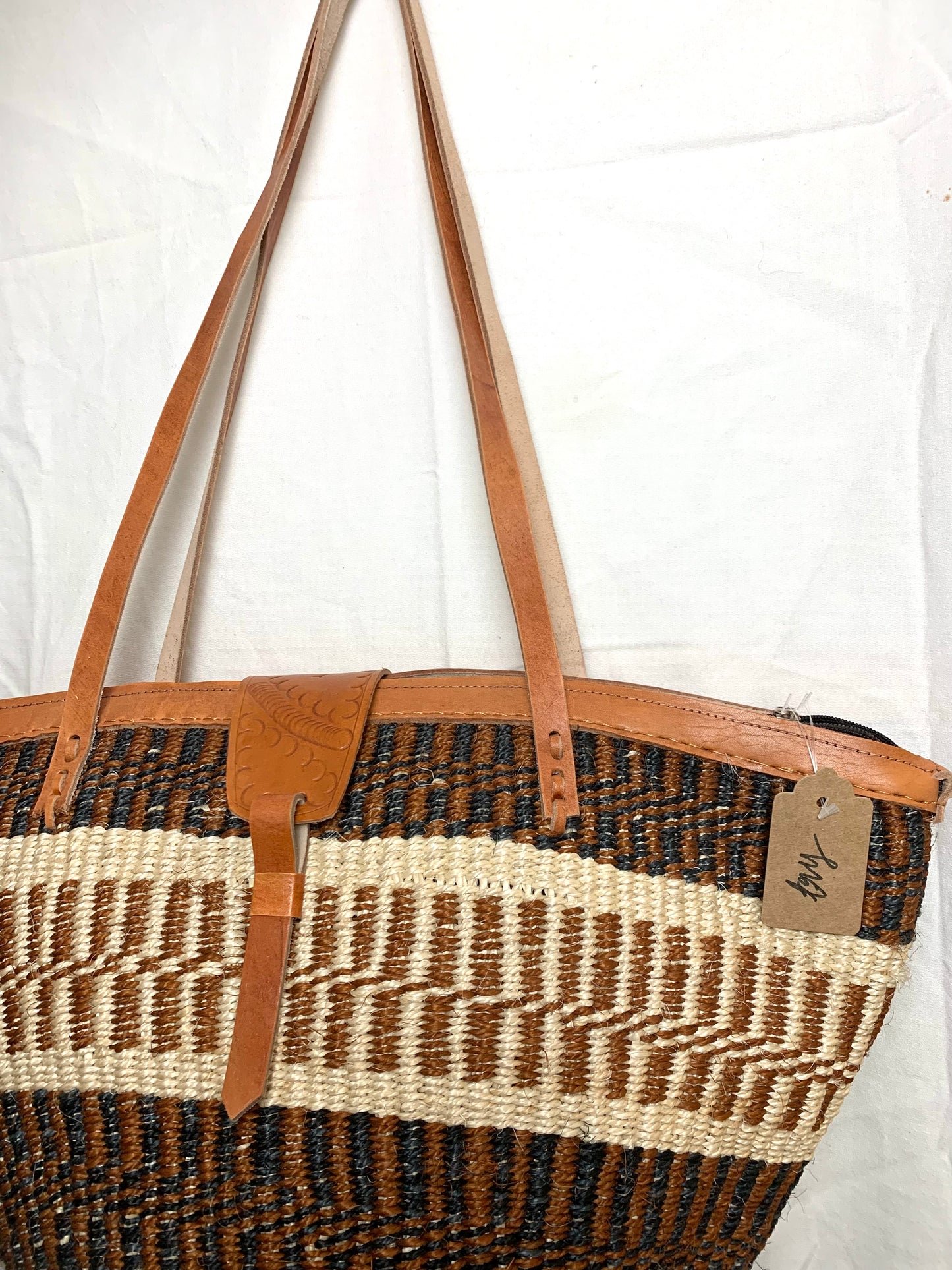 Kenyan woven large size tote bag