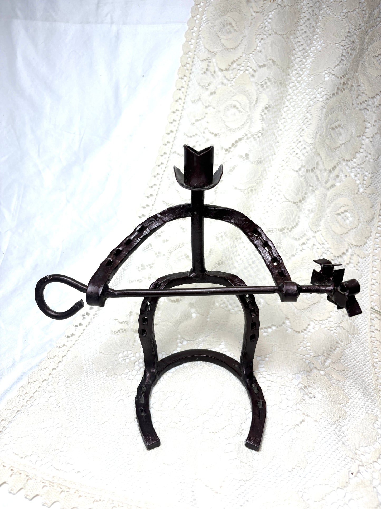 Cowboy Horseshoe Art Jewelry/ Trinket Stand Holder/ candle holder