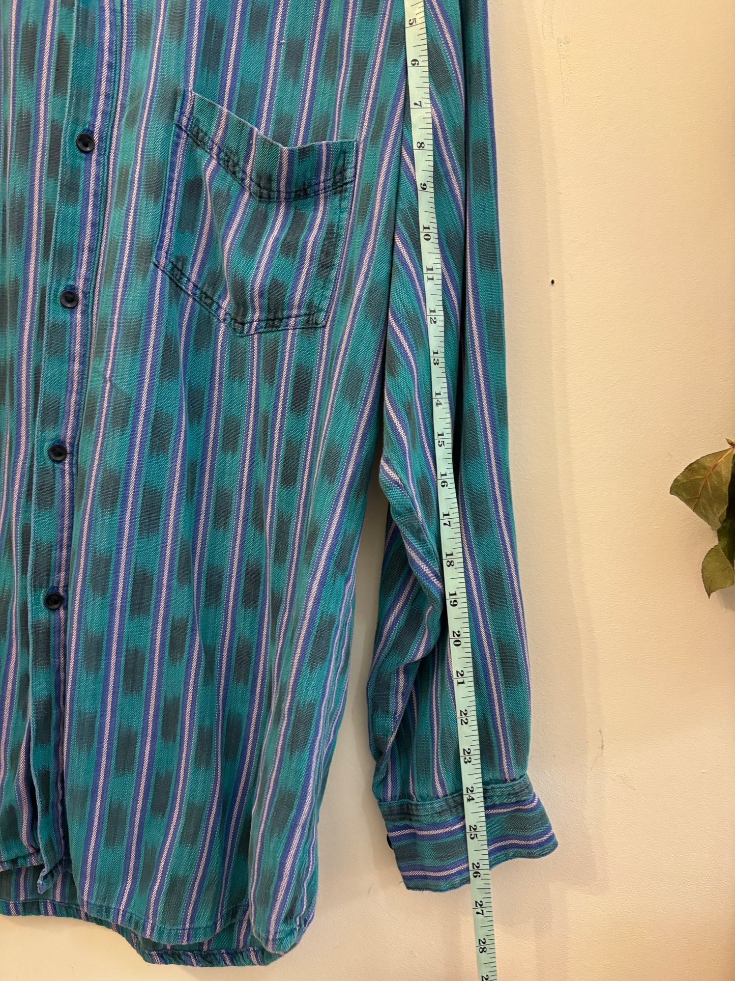 Handmade Striped Button-Front