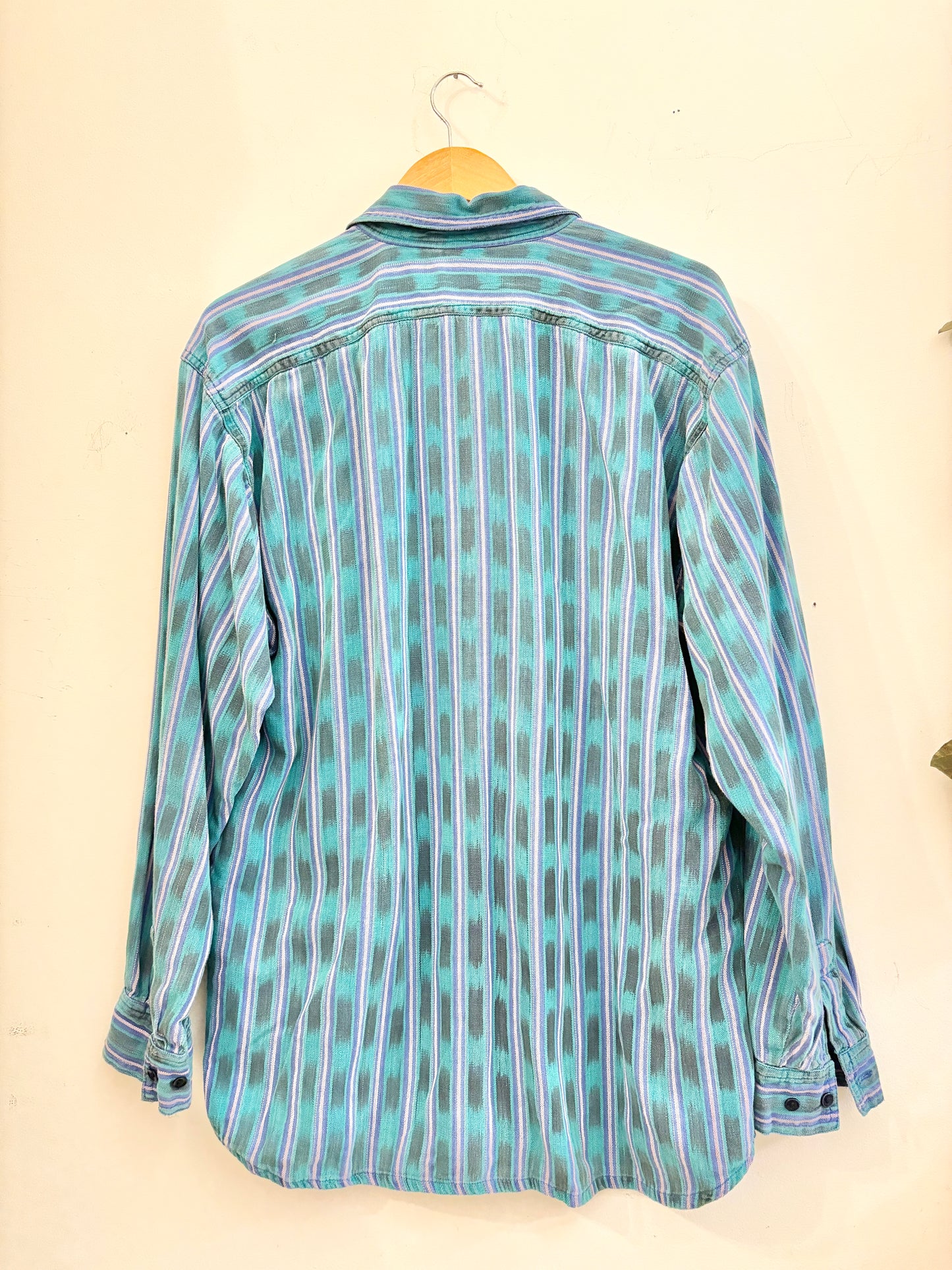 Handmade Striped Button-Front