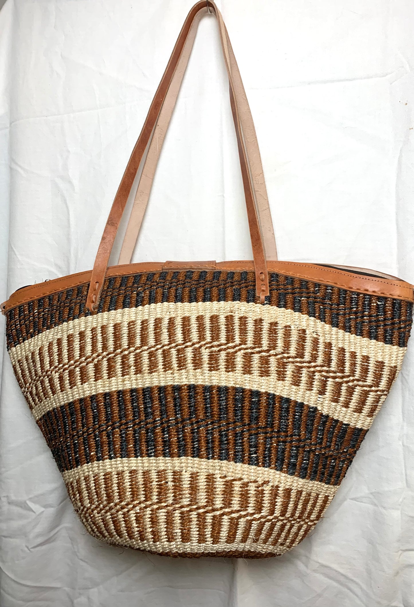 Kenyan woven large size tote bag