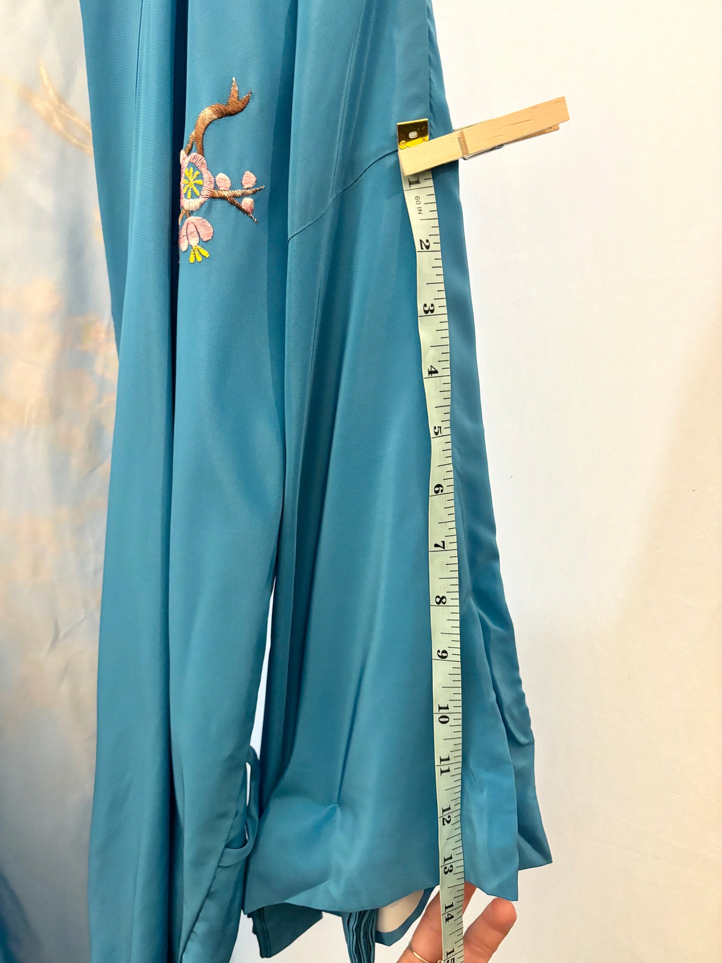 1950s Vintage Sky Blue Kimono Robe – Made in Japan
