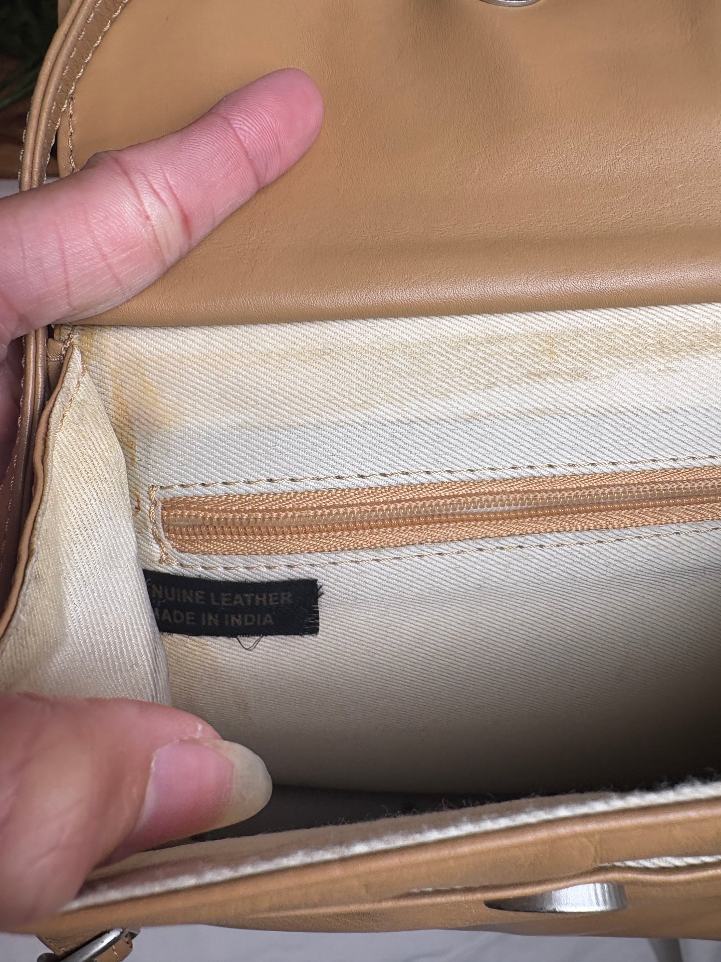 Genuine Leather Made in India shoulder bag Brown Color