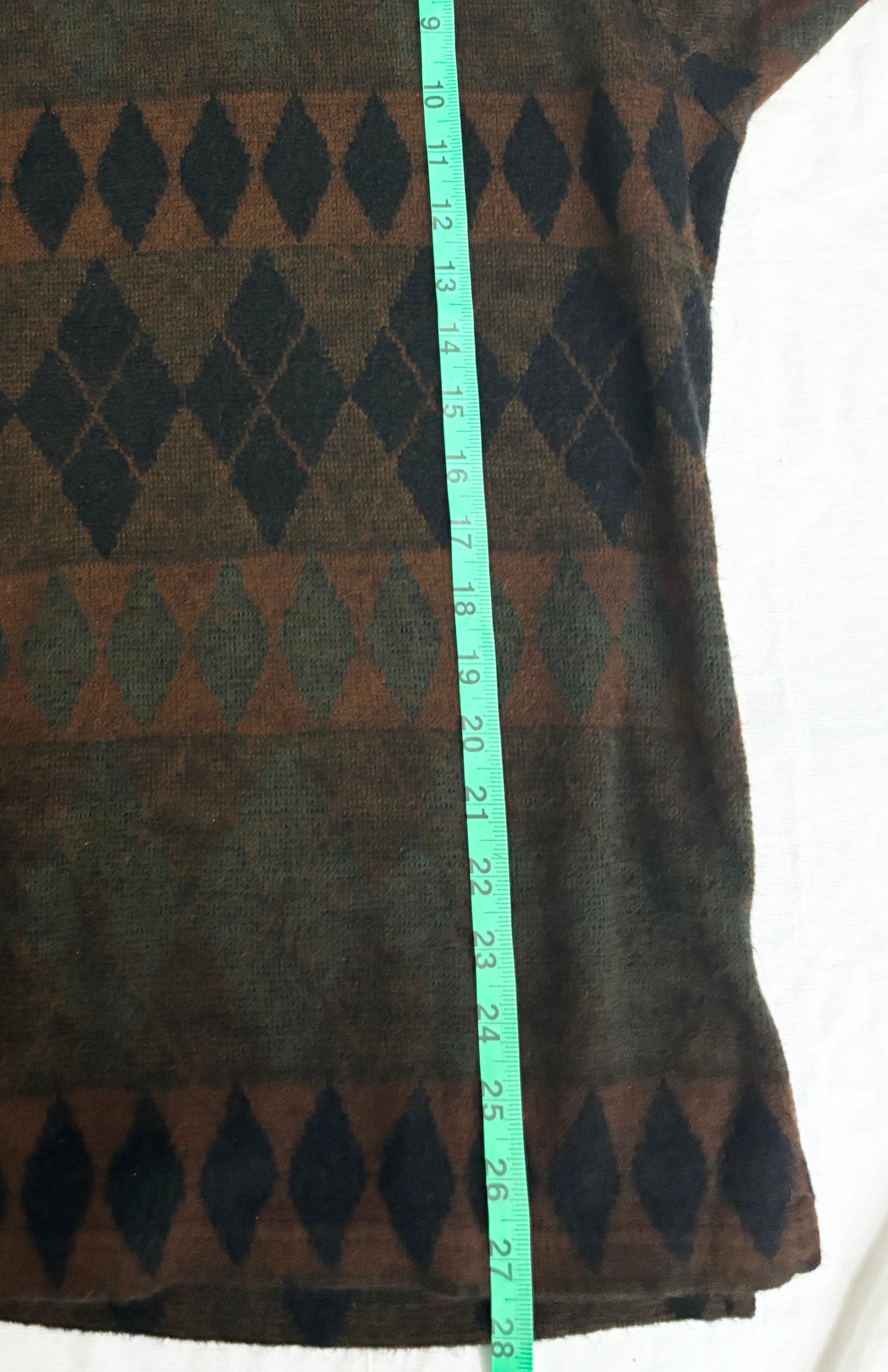 Vintage Geometric Argyle Sweater