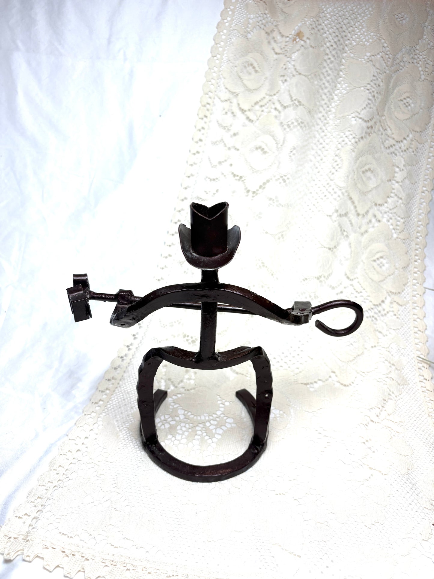 Cowboy Horseshoe Art Jewelry/ Trinket Stand Holder/ candle holder