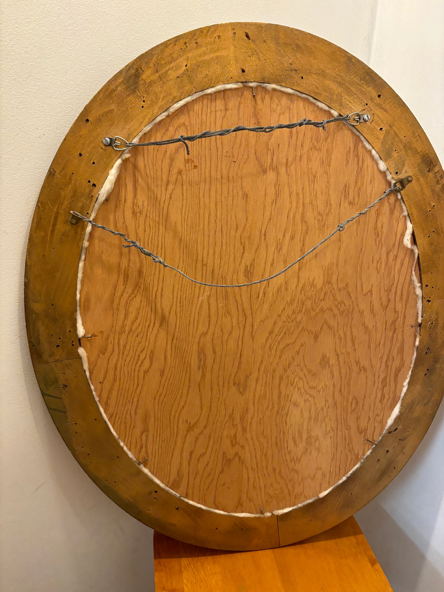 Vintage French Rococo-Style Oval Gilt Mirror