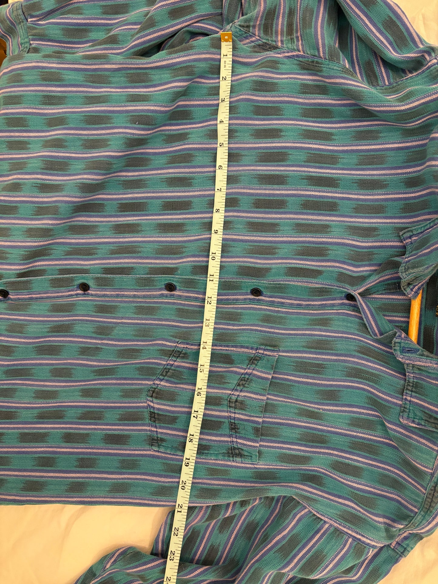 Handmade Striped Button-Front