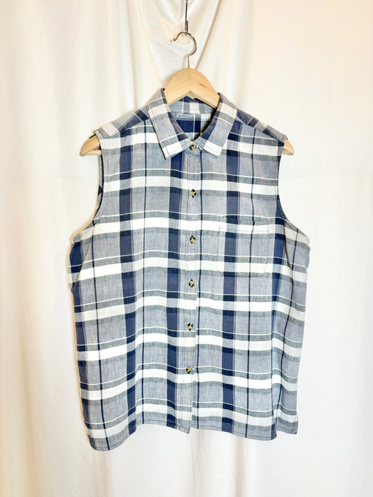 Vintage 90s Plaid Sleeveless Top