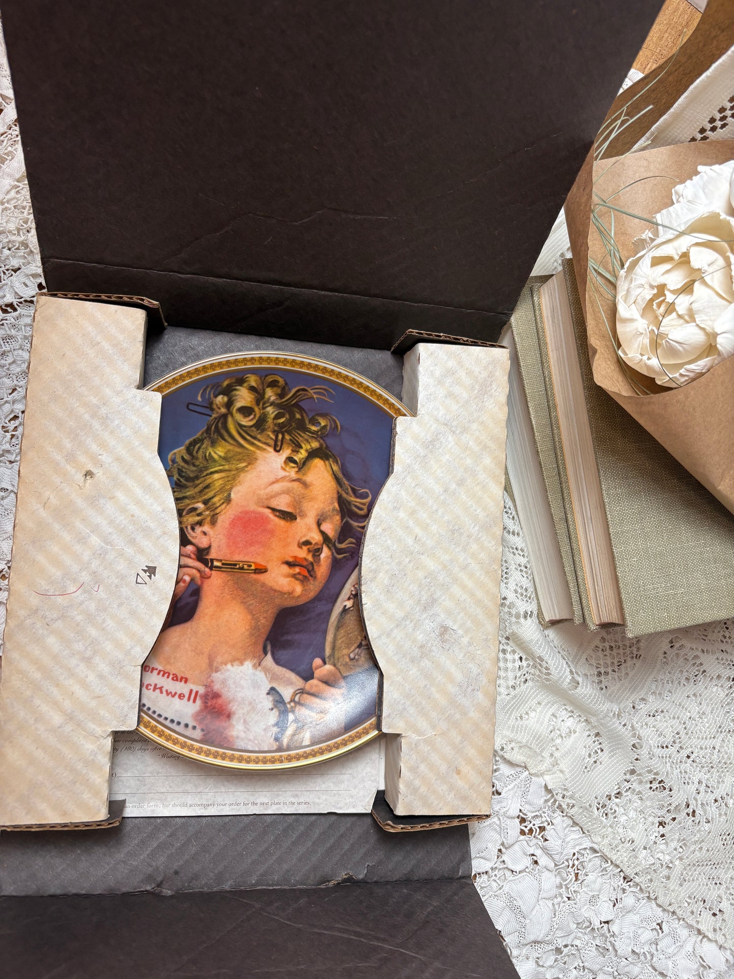 1982 Rockwell’s Rediscovered Women – “Making Believe in the Mirror” Collector Plate
