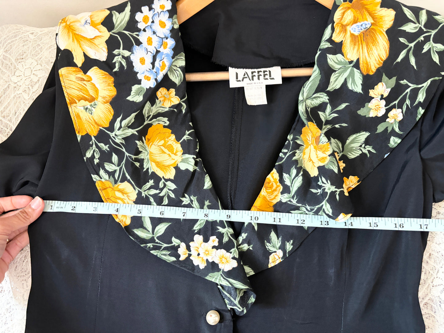 Vintage 80s Laffel Floral Button Down