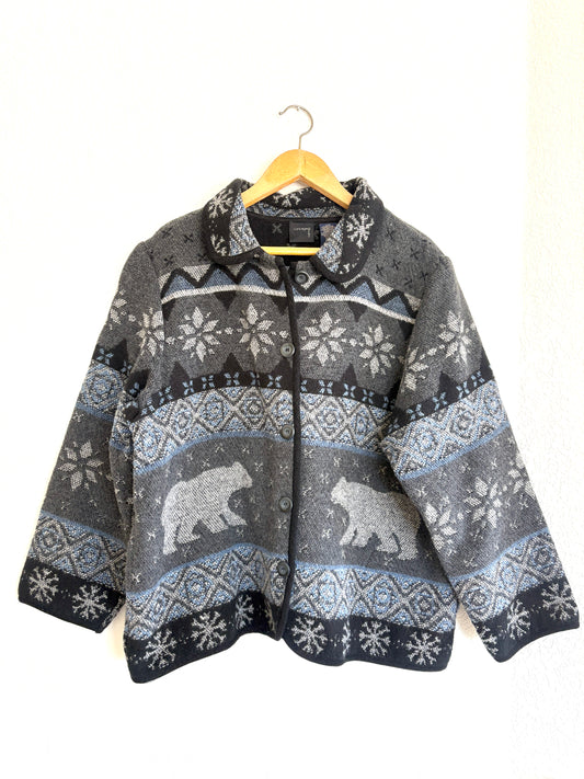 Vintage Shacket Bears Wool jacket