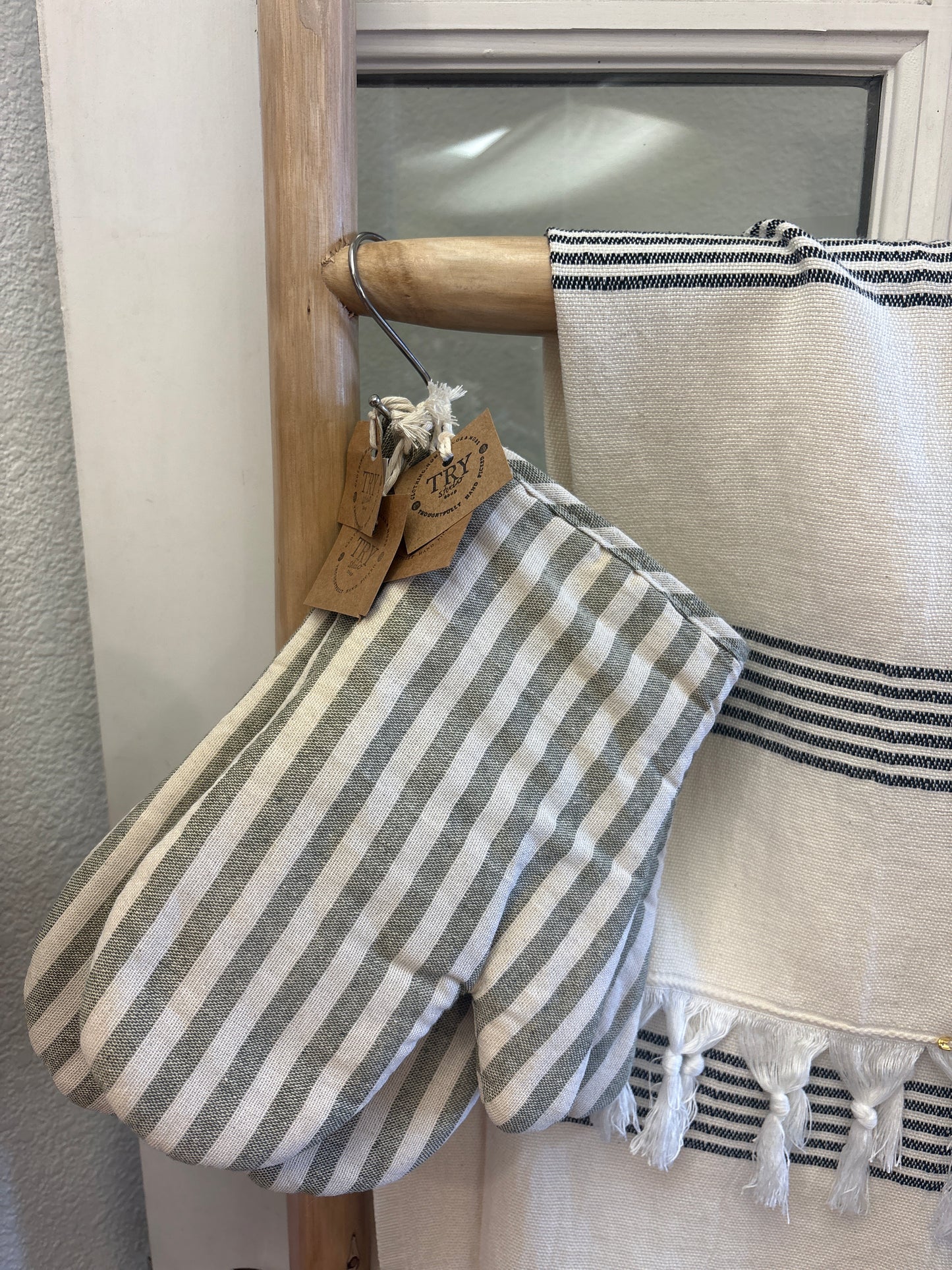 Stripe Cotton Oven Mitt