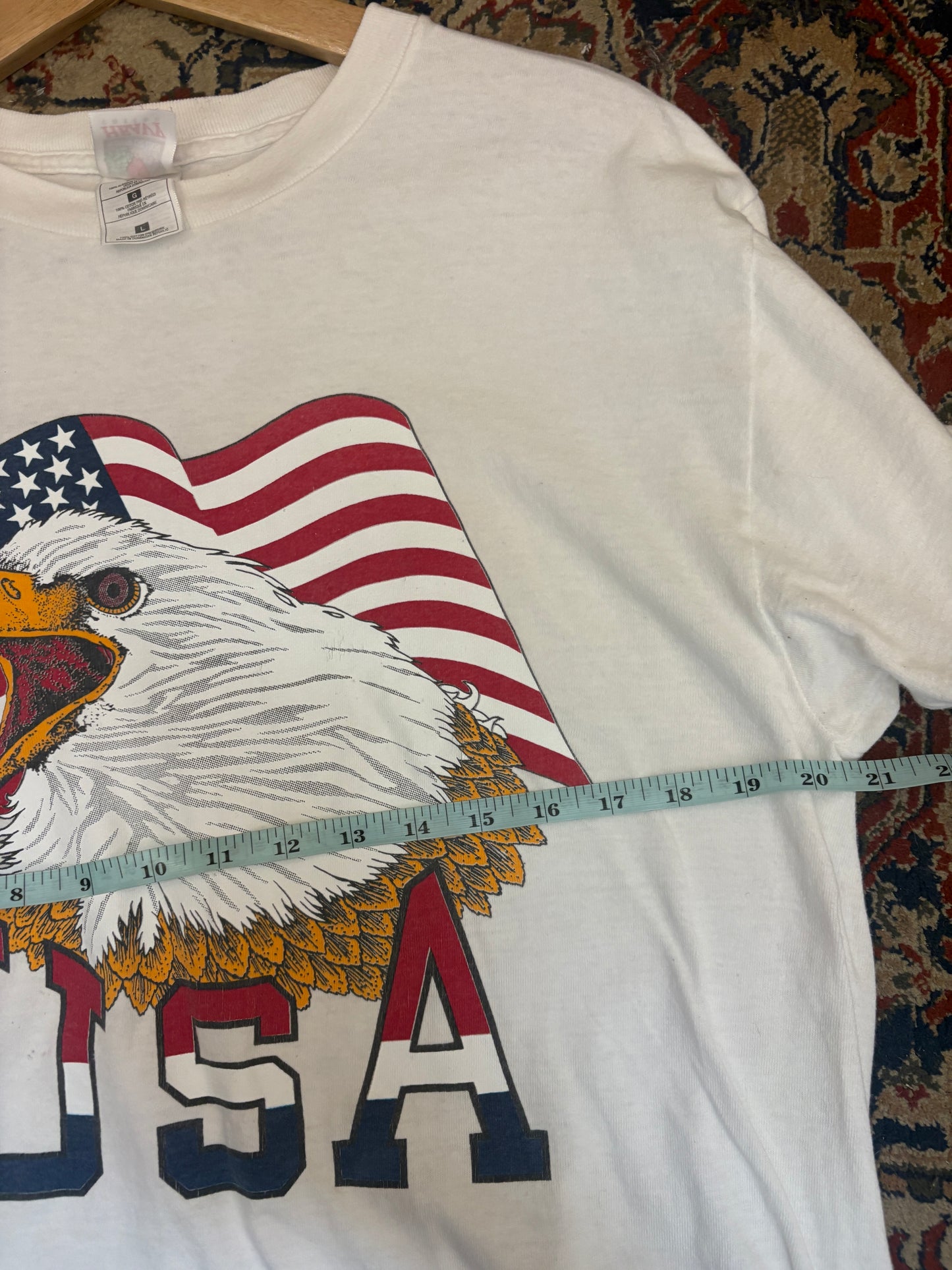 Vintage 80's USA Bald Eagle T-Shirt Single Stitch Size L