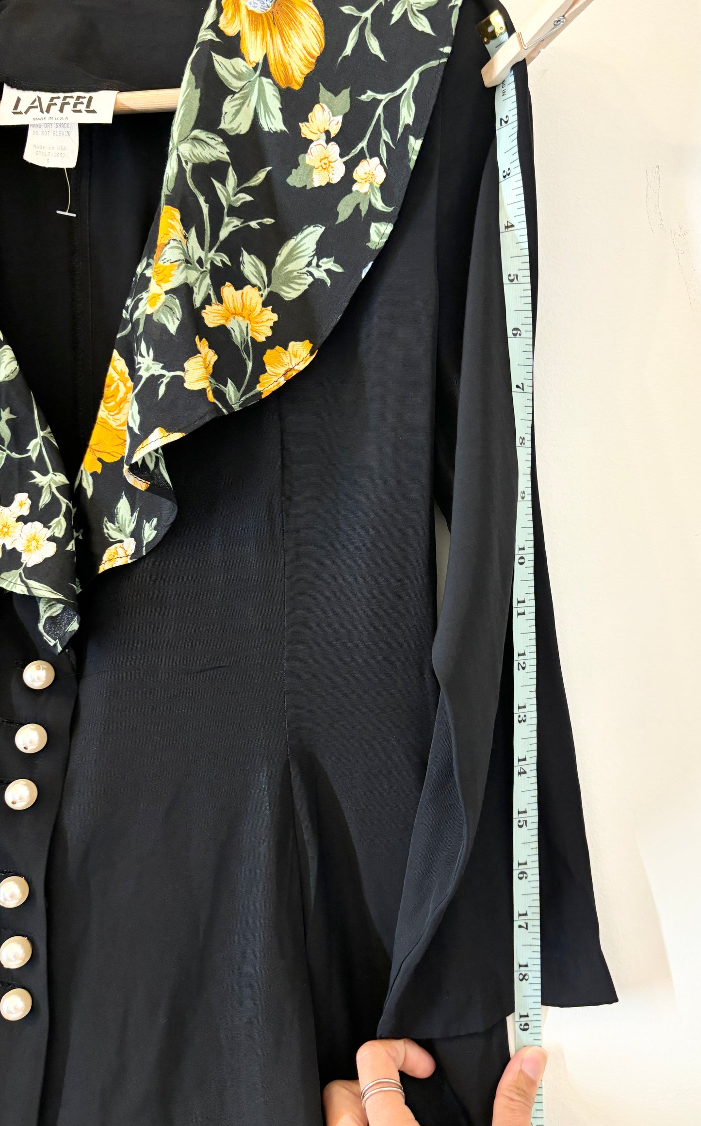 Vintage 80s Laffel Floral Button Down
