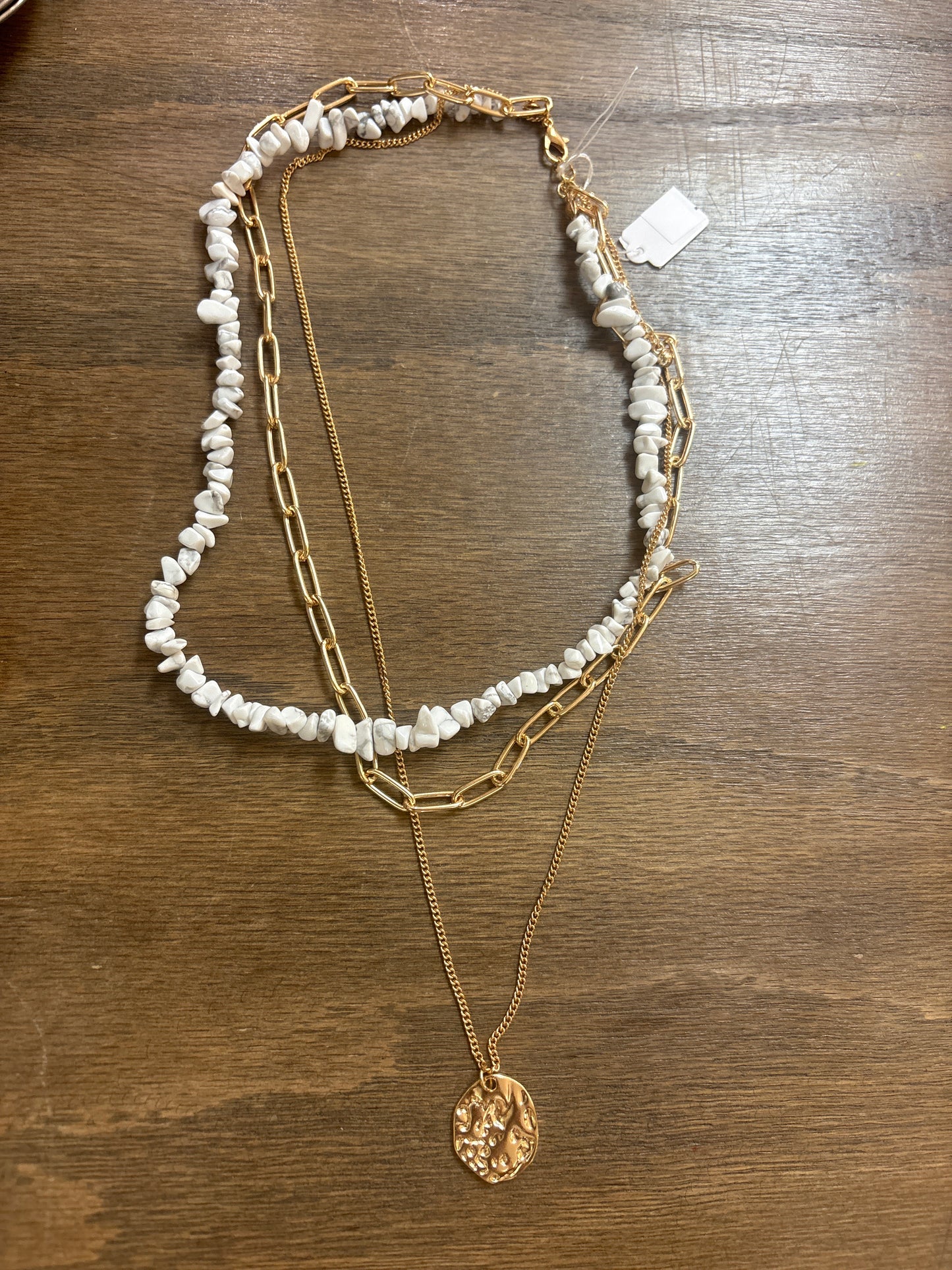 Layered Natural Stone Necklace