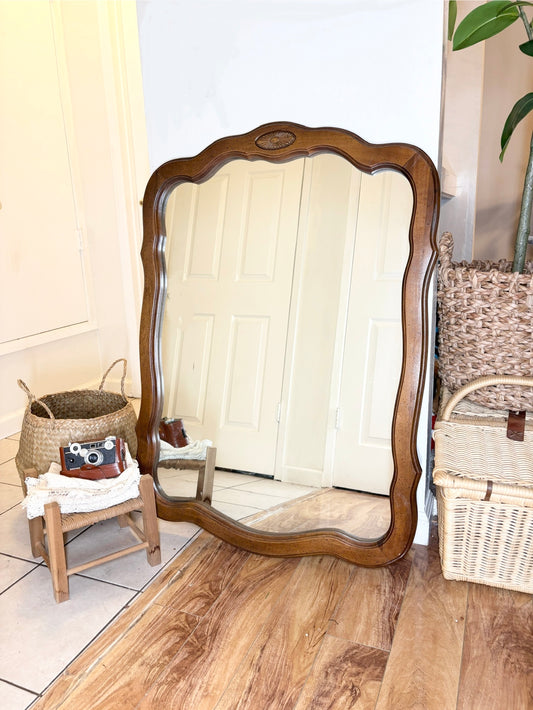 Antique Davis large mirror Arles cherry wood