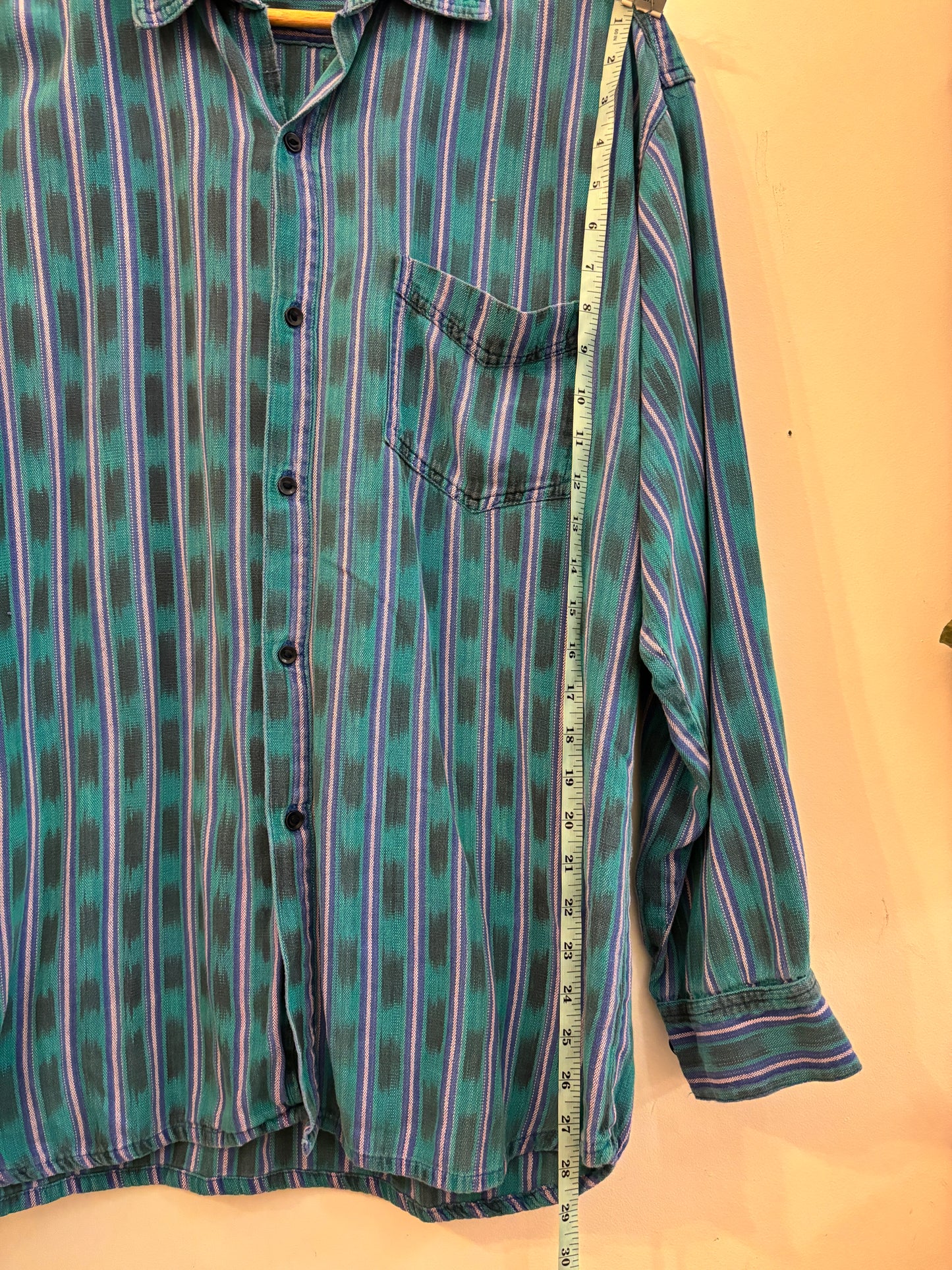 Handmade Striped Button-Front