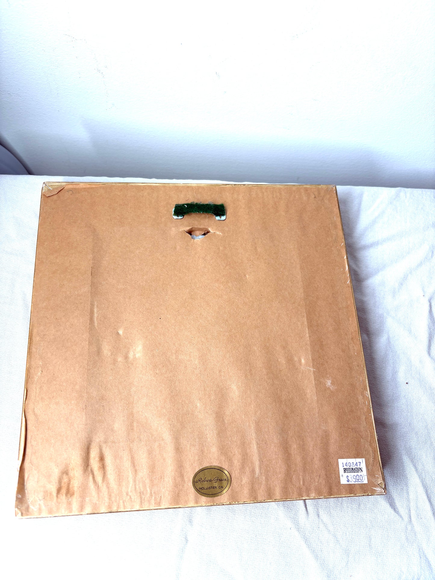 Vintage Accent Mirror  Square Ornate Wooden Frame 10x10