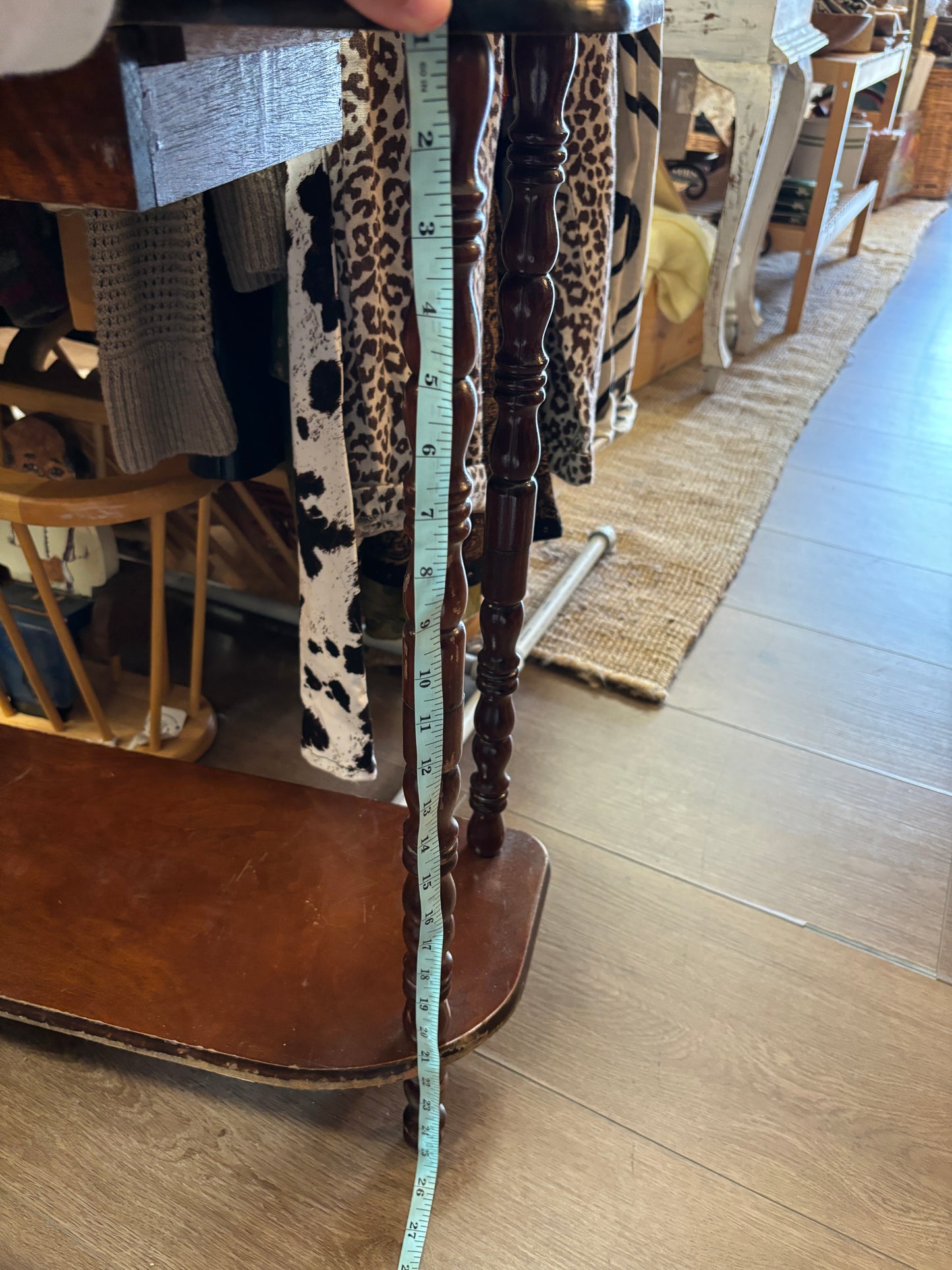 Vintage Wooden Console Table with Drawer
