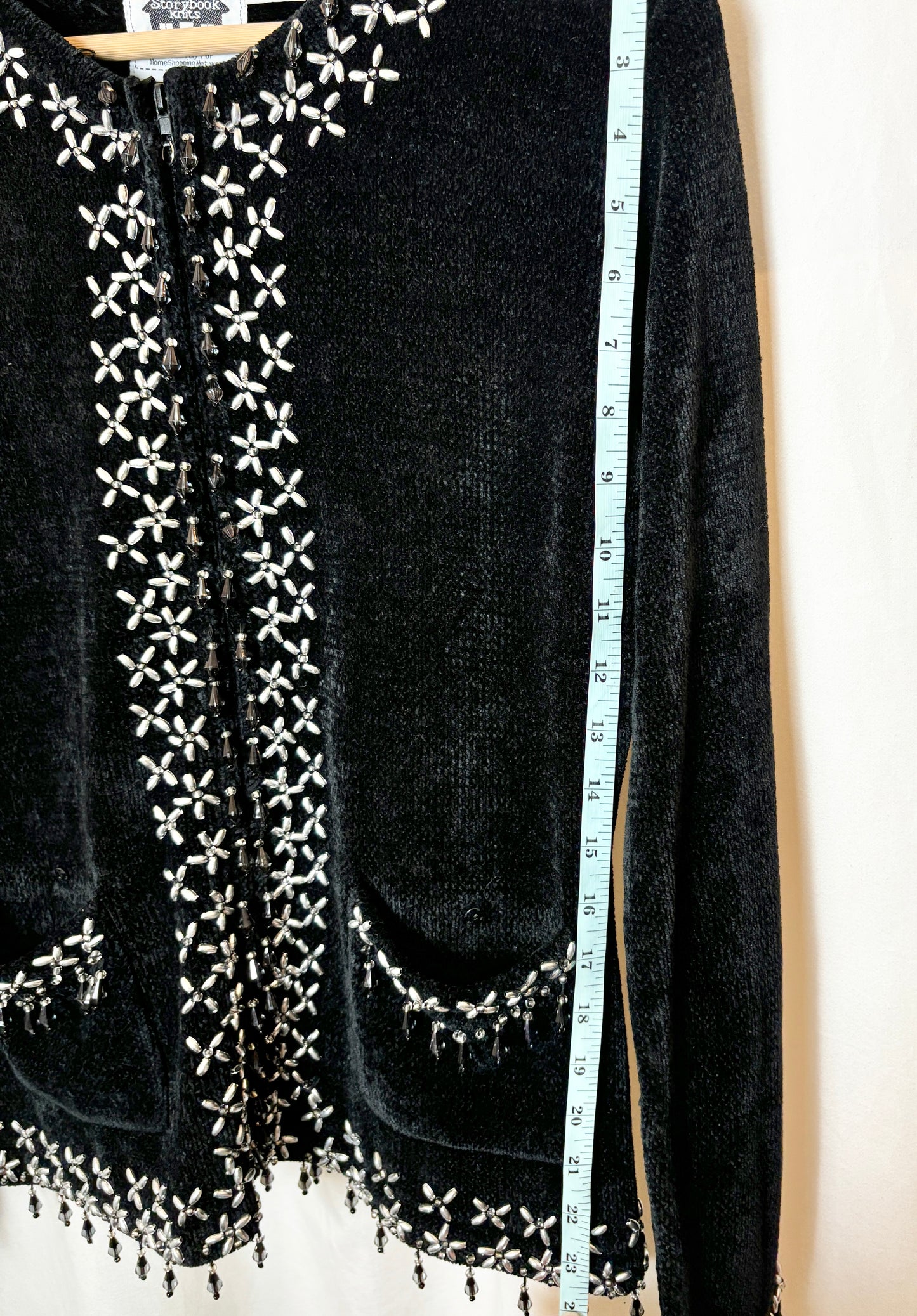 Black Beaded Cardigan