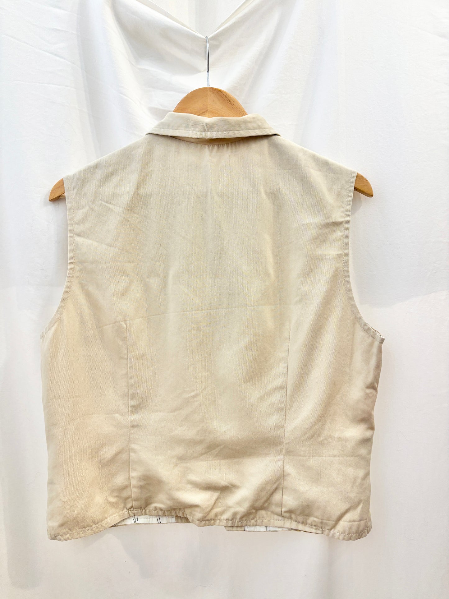 Vintage Cream Collared Vest