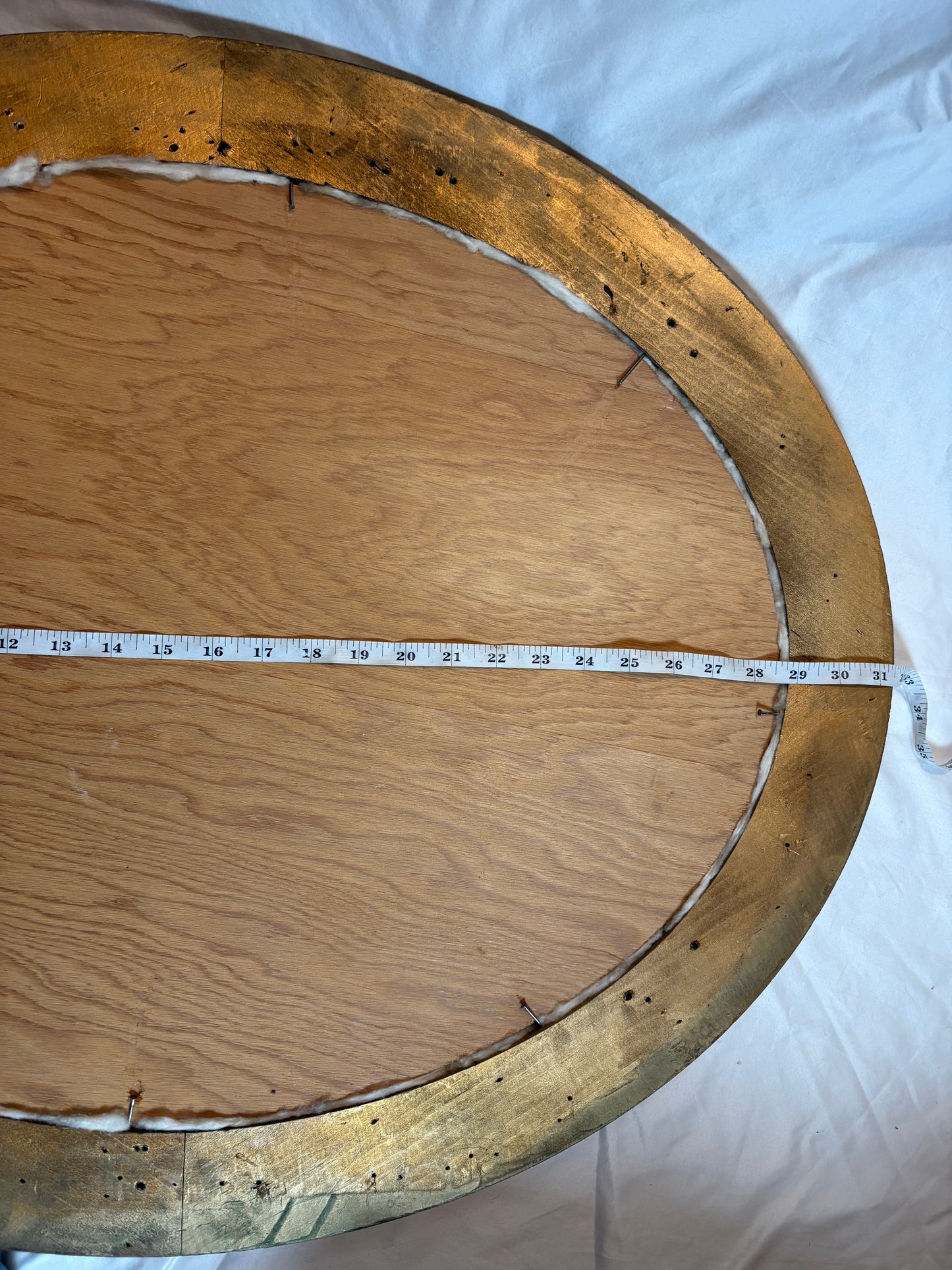 Vintage French Rococo-Style Oval Gilt Mirror