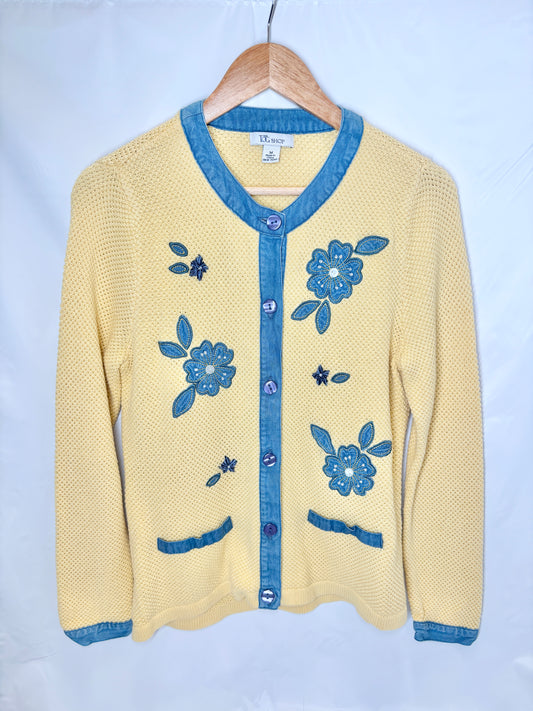 Embellished Flower Cardigan