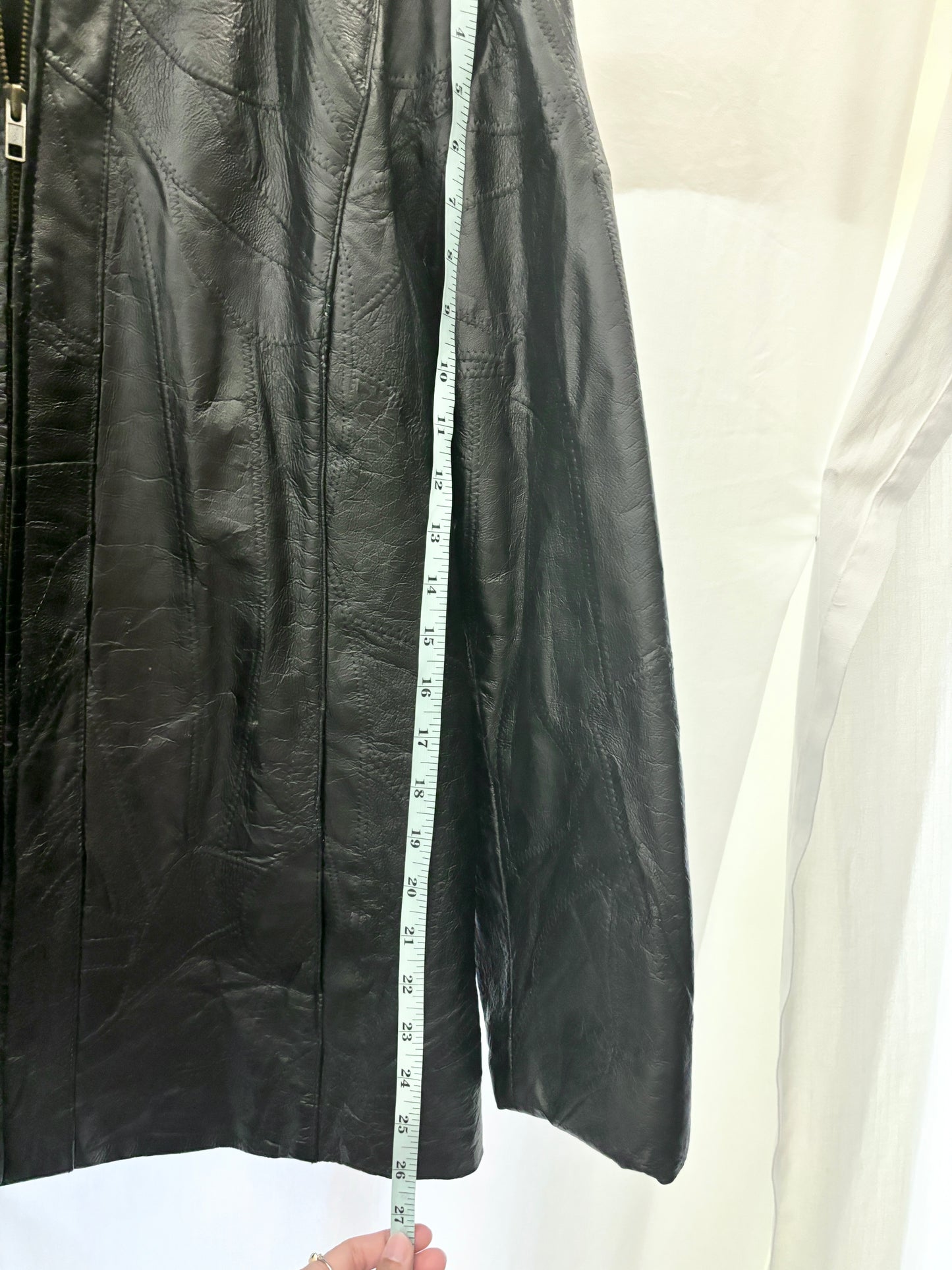 Stitched Patchwork Leather Jacket