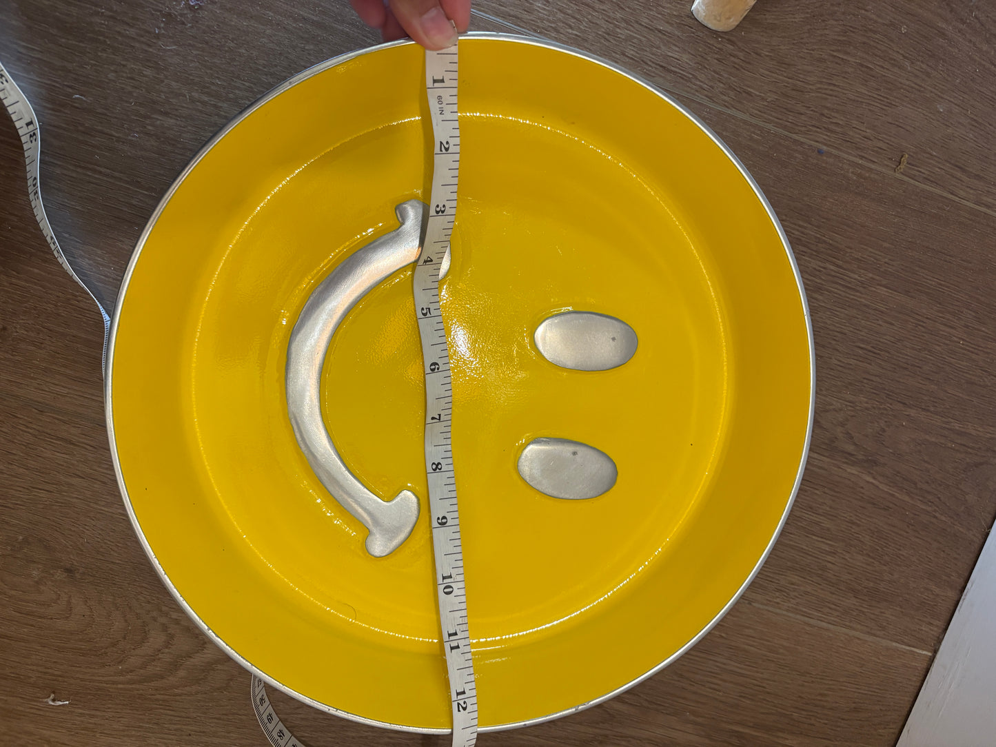 Smiley Happy Face Emoji Serving Bowl 14" Wide 2.5" Deep