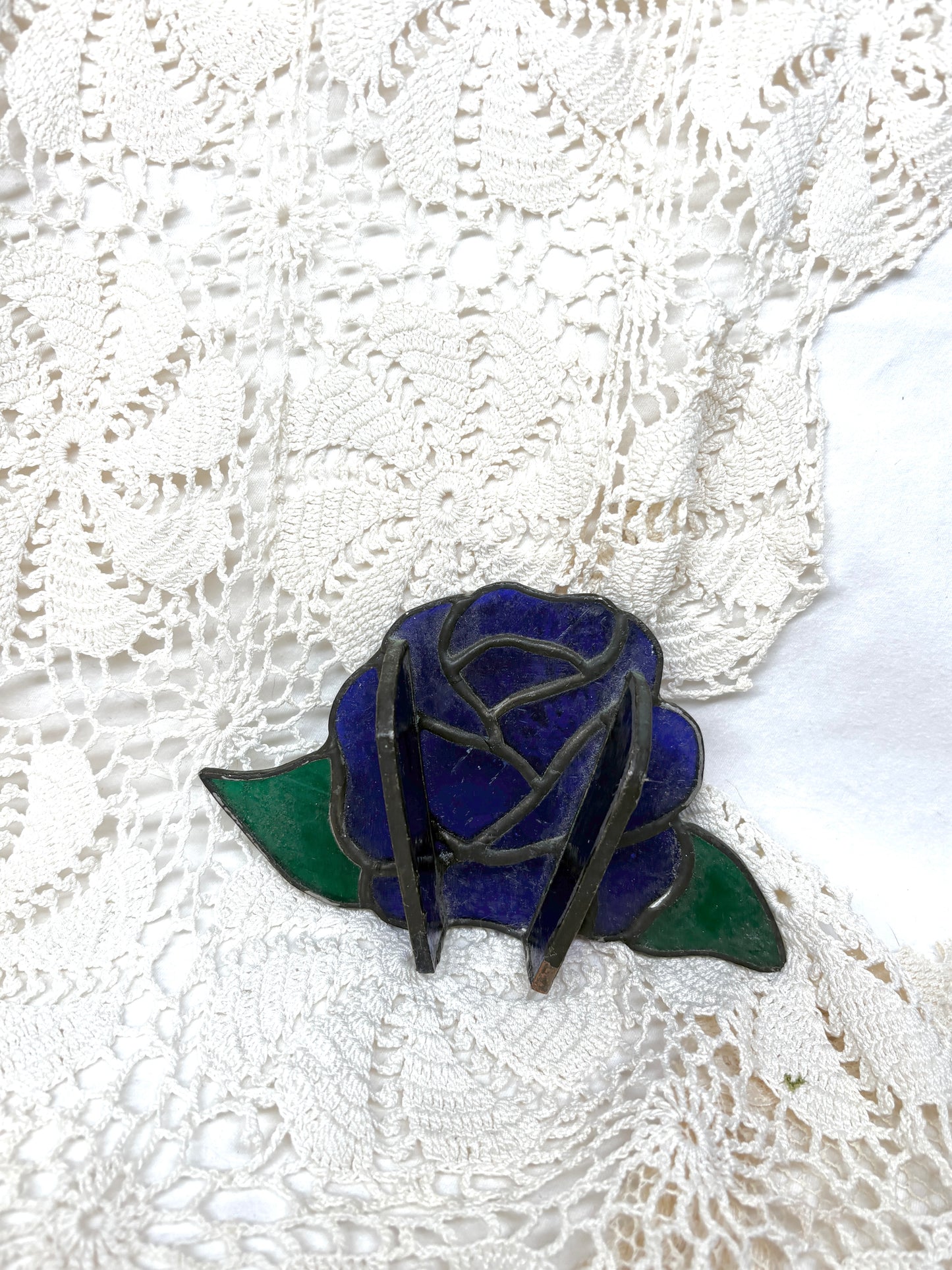 Rose Sun Catcher Stained Glass Home decor