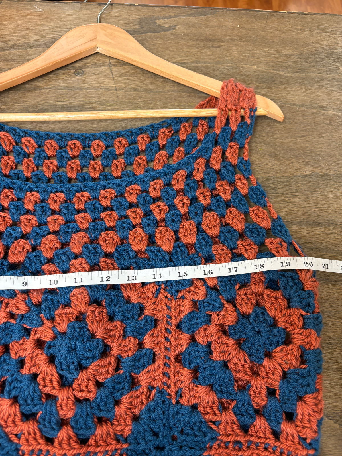 Handmade crochet tank top from a local maker.