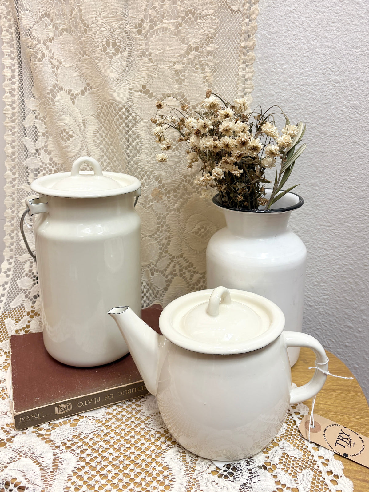 Enamel Milk Can