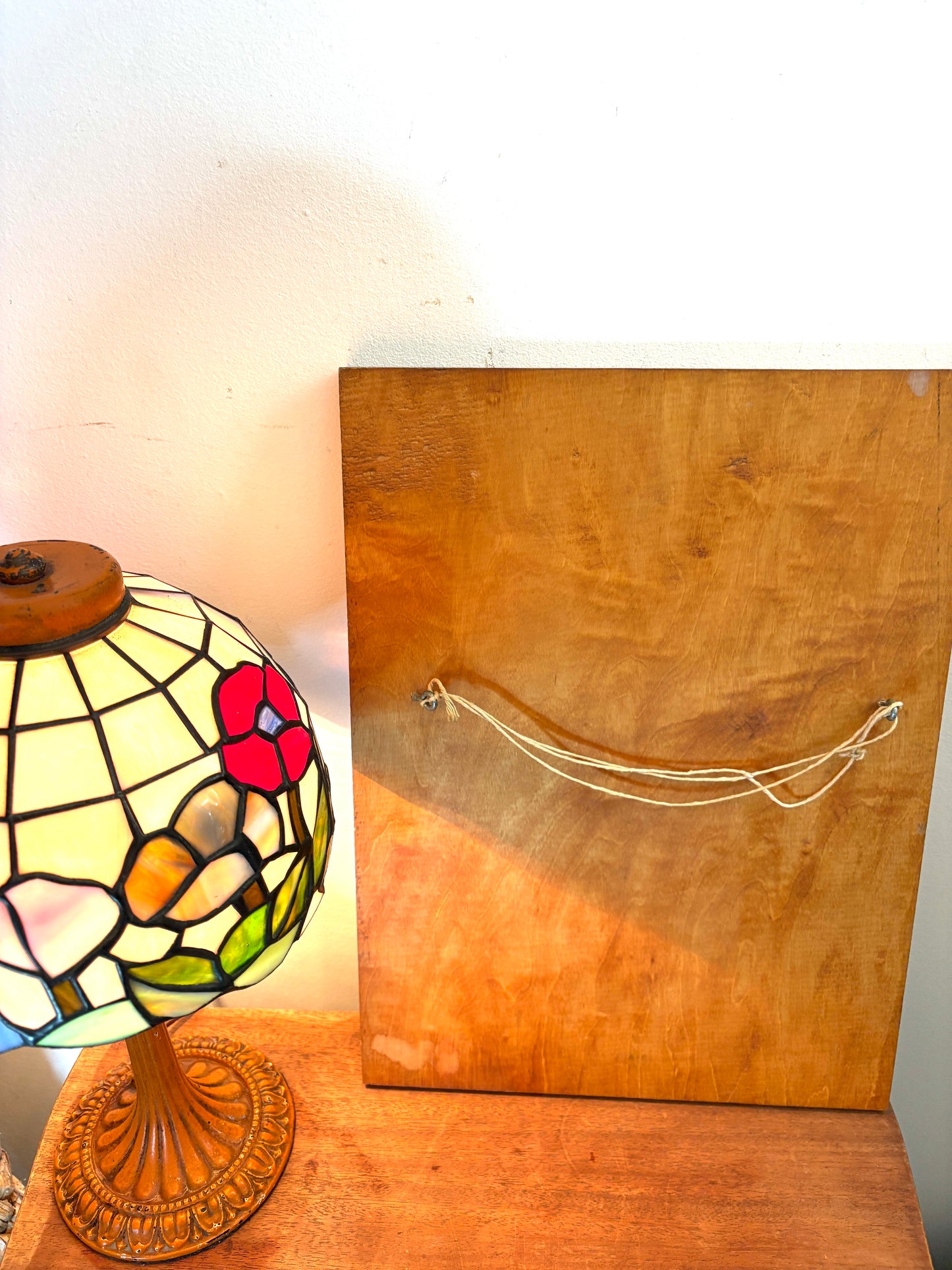 Horse Copper Embossed Art Work Folk Brass Color With Wood Frame