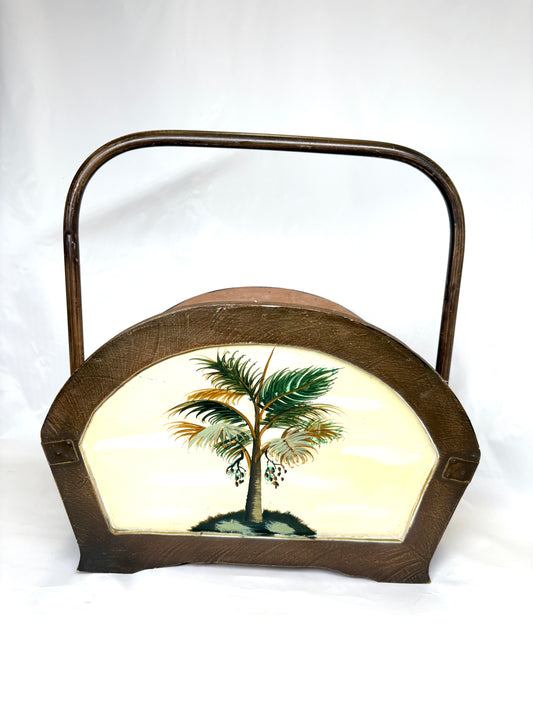 Hand Crafted Hawaiian Tropical Decorative Wood Storage Box