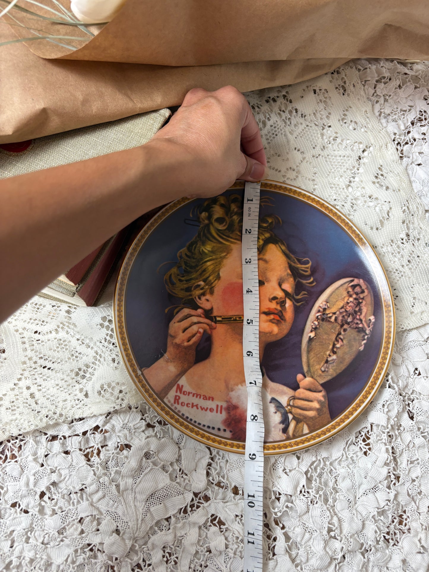 1982 Rockwell’s Rediscovered Women – “Making Believe in the Mirror” Collector Plate