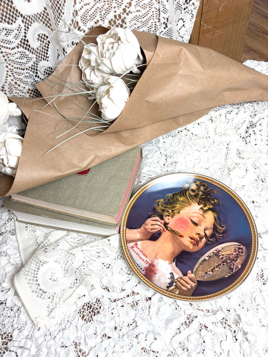 1982 Rockwell’s Rediscovered Women – “Making Believe in the Mirror” Collector Plate