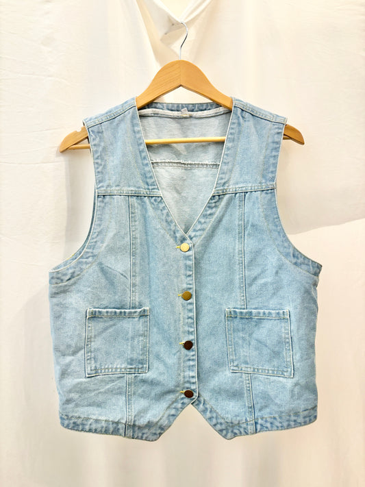 Light Wash Denim Vest